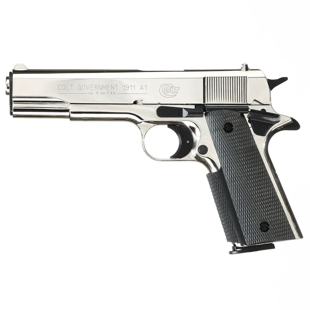 Colt Government 1911A1 króm 9mm PAK gázpisztoly